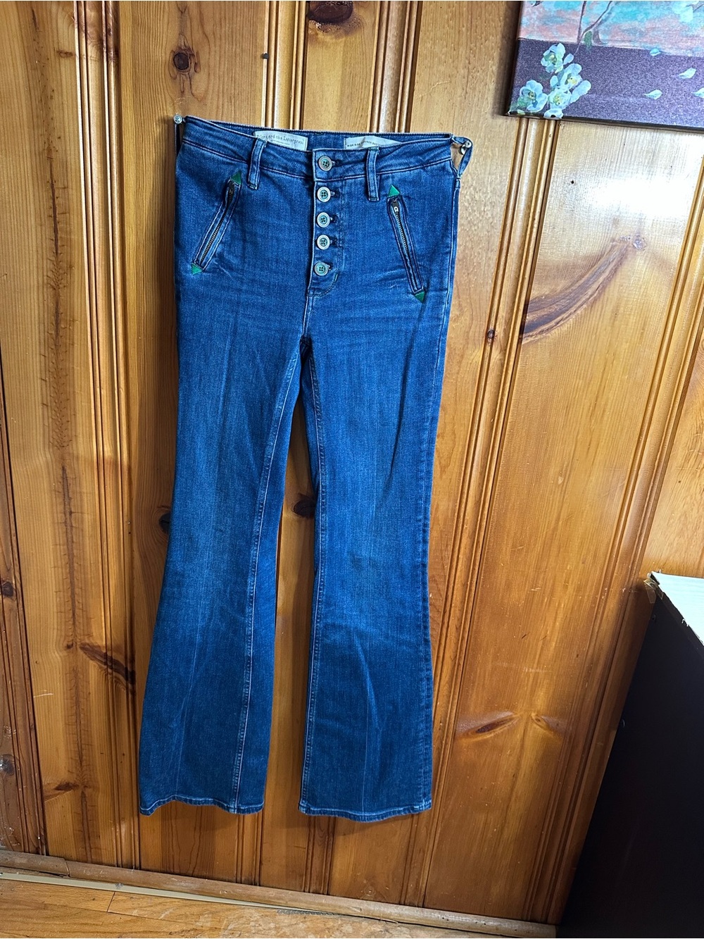 High-Rise Button-Fly Women's Jeans — Blue Denim